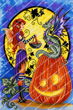💛🧡 Dragons Love Candy Corn by © Amy Brown 🧡💛 US Orders