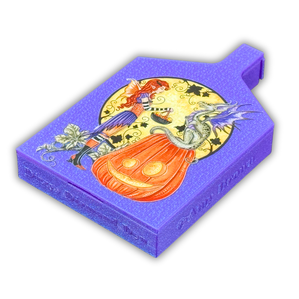 © Amy Brown 🧡Dragons Love Candy Corn💛– Amy Brown Licensed Tray & Trinket Tray Bundle