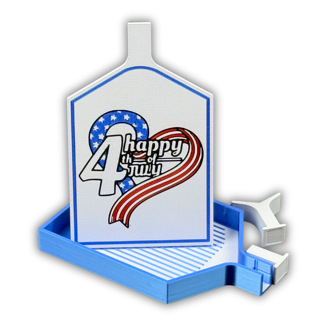 ❤️🤍💙4th of July Heart Diamond Painting Tray 💙🤍❤️
