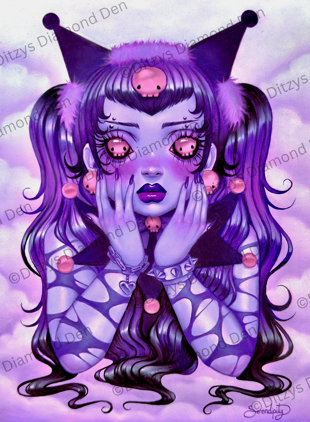💜 Chaos Kitty  © Serendipity The Artist 🩷 International Orders