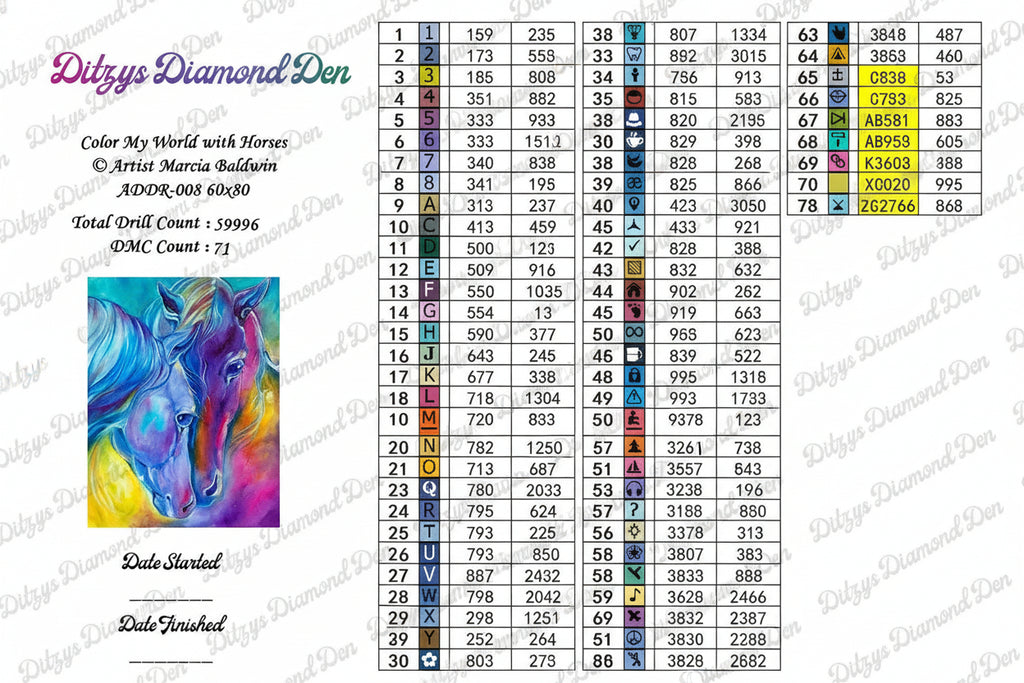 🌈 Color My World With Horses by © Marcia Baldwin 🌈 International Orders