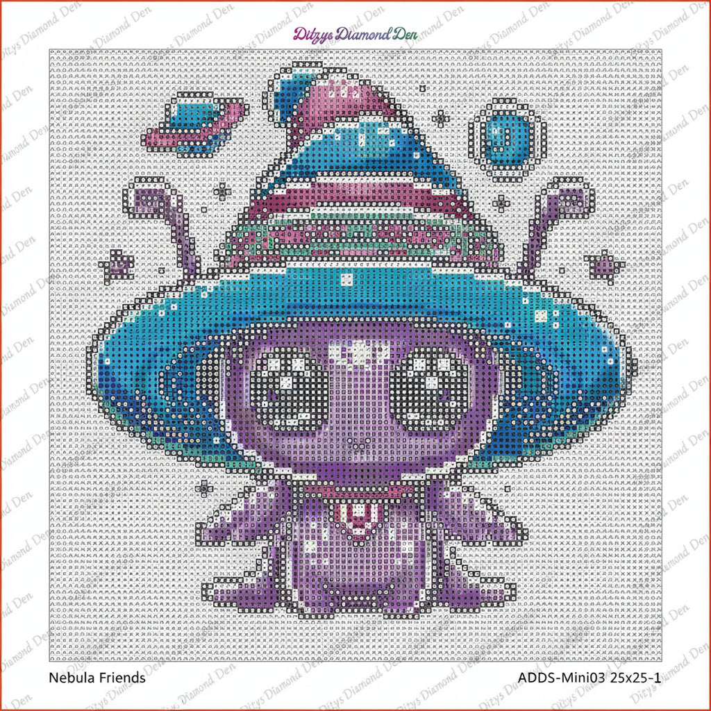 🛸🌟Nebula Friends 25x25cm — Mini Diamond Painting Collection🌟🛸