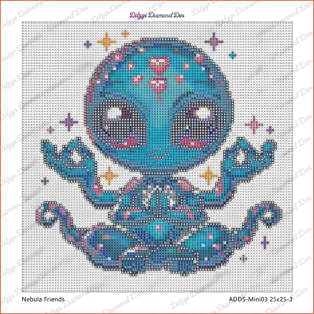 🛸🌟Nebula Friends 25x25cm — Mini Diamond Painting Collection🌟🛸