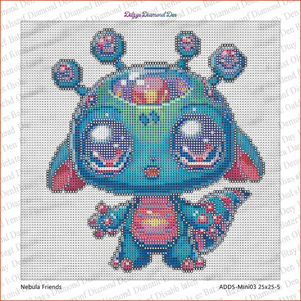 🛸🌟Nebula Friends 25x25cm — Mini Diamond Painting Collection🌟🛸