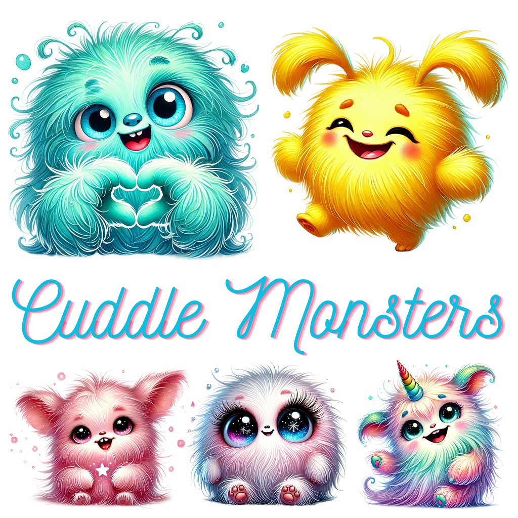 Cuddle Monsters 25x25cm — Mini Diamond Painting Collection