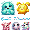 Cuddle Monsters 25x25cm — Mini Diamond Painting Collection