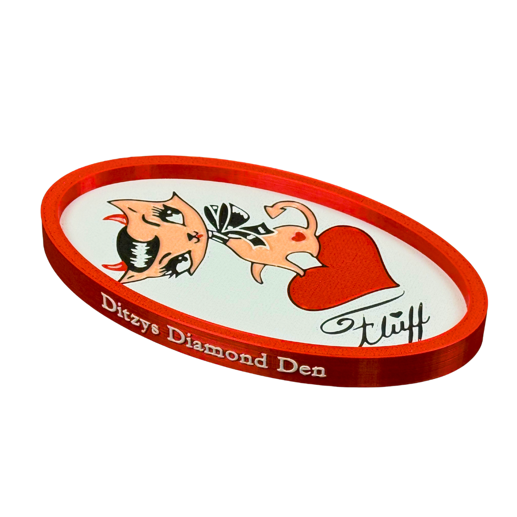 ©Miss Fluff Devil Cat Edition Diamond Painting Trinket Tray