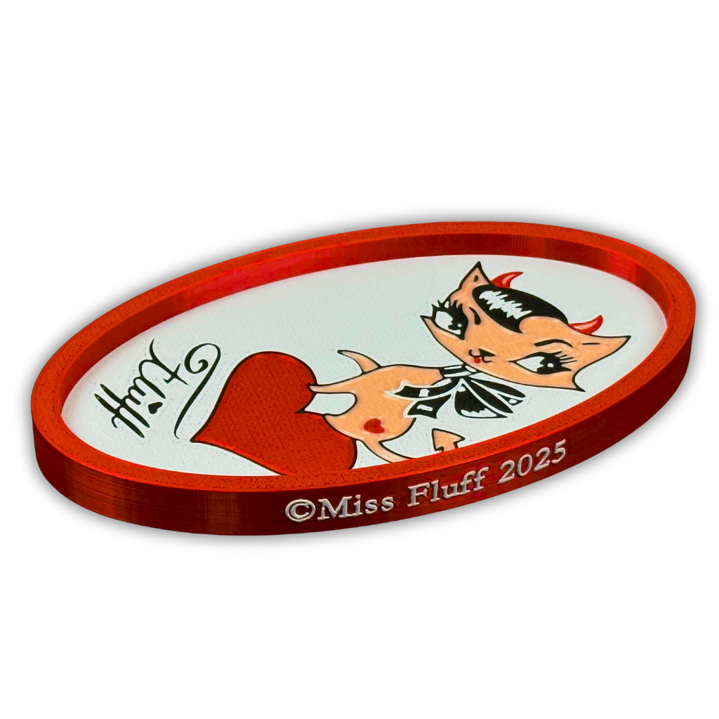 ©Miss Fluff Devil Cat Edition Diamond Painting Trinket Tray