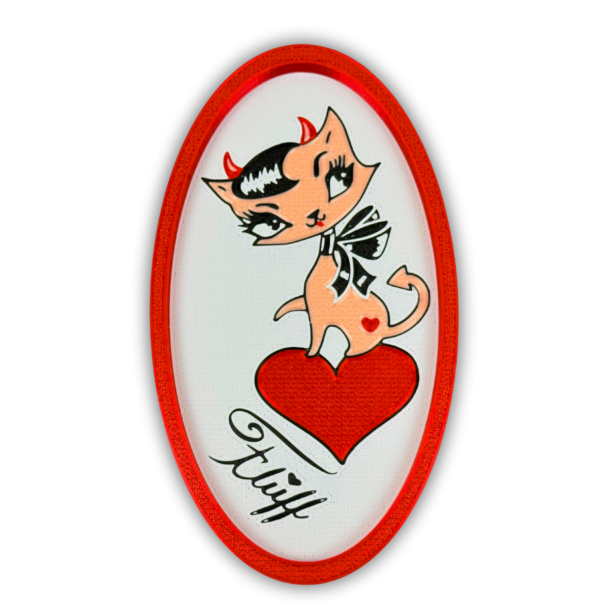 ©Miss Fluff Devil Cat Edition Diamond Painting Trinket Tray