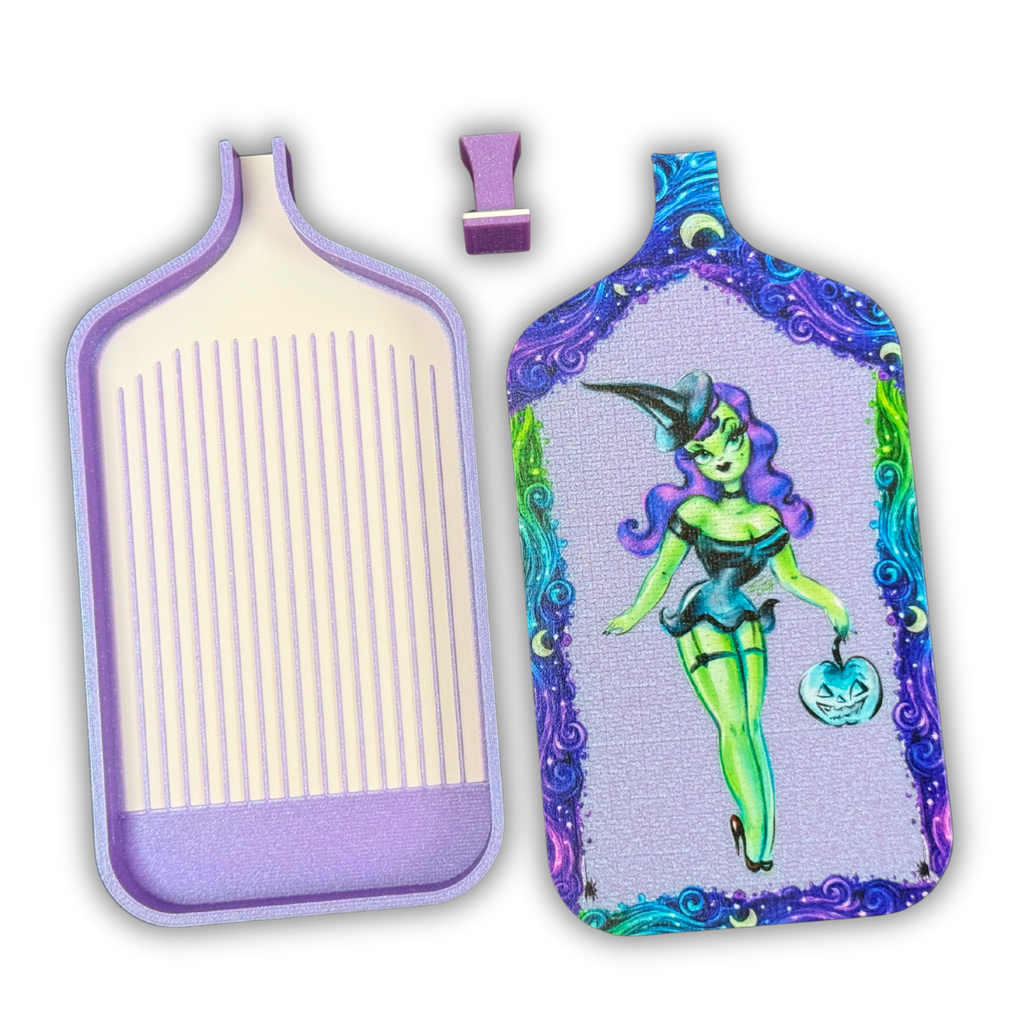 🖤💚Licensed Miss Fluff© Sparkle Witch Edition Diamond Painting Tray 💚🖤