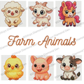 Farm Animals 15x15cm — Mini Diamond Painting Collection