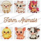 Farm Animals 15x15cm — Mini Diamond Painting Collection