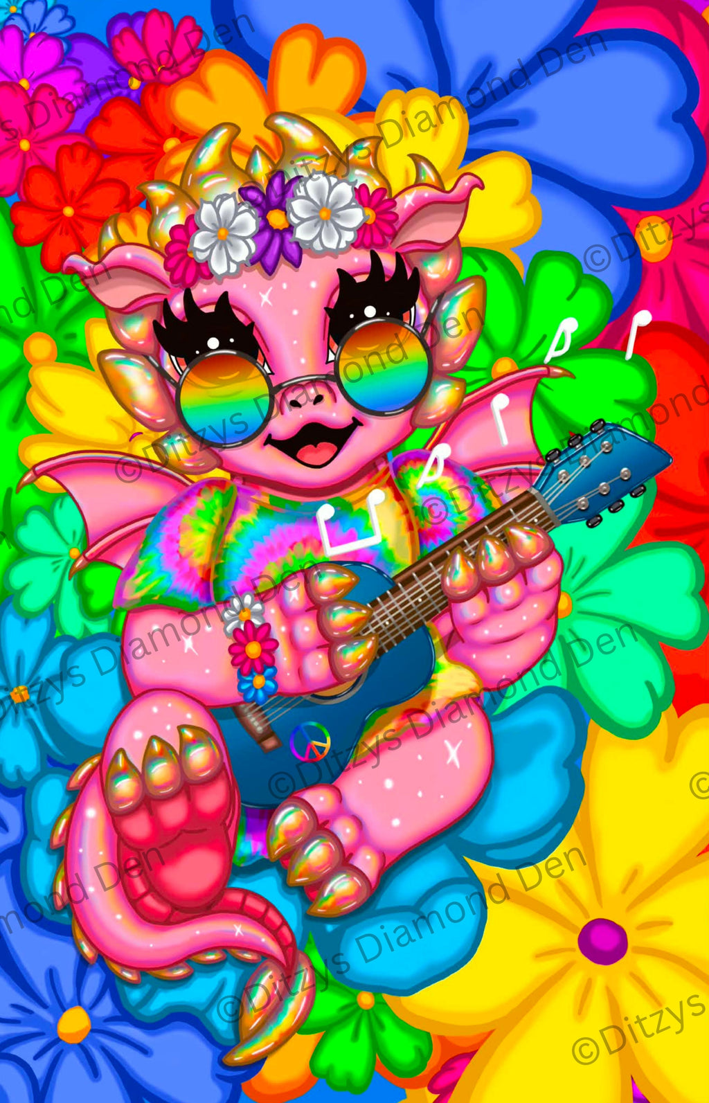 ☮️Groovy Dragon by © Emma Casey ☮️ US Orders