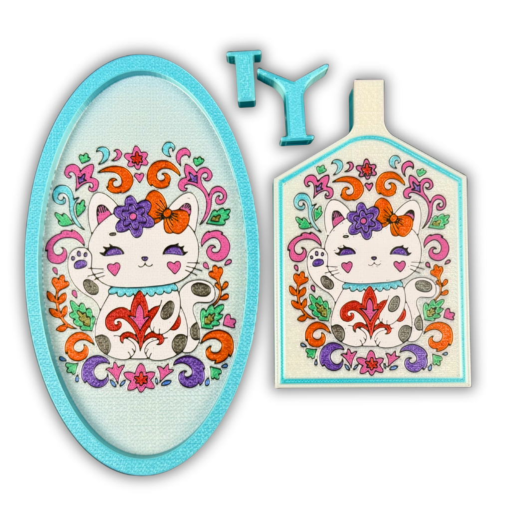 Rococo Cat – ©Jeremiah Ketner Licensed Tray & Trinket Tray Bundle