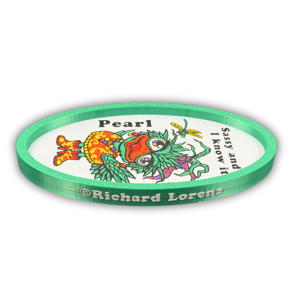 © Richard Lorenz 🧡 Pearl, Sassy and I Know It💛– Richard Lorenz Licensed Tray & Trinket Tray Bundle