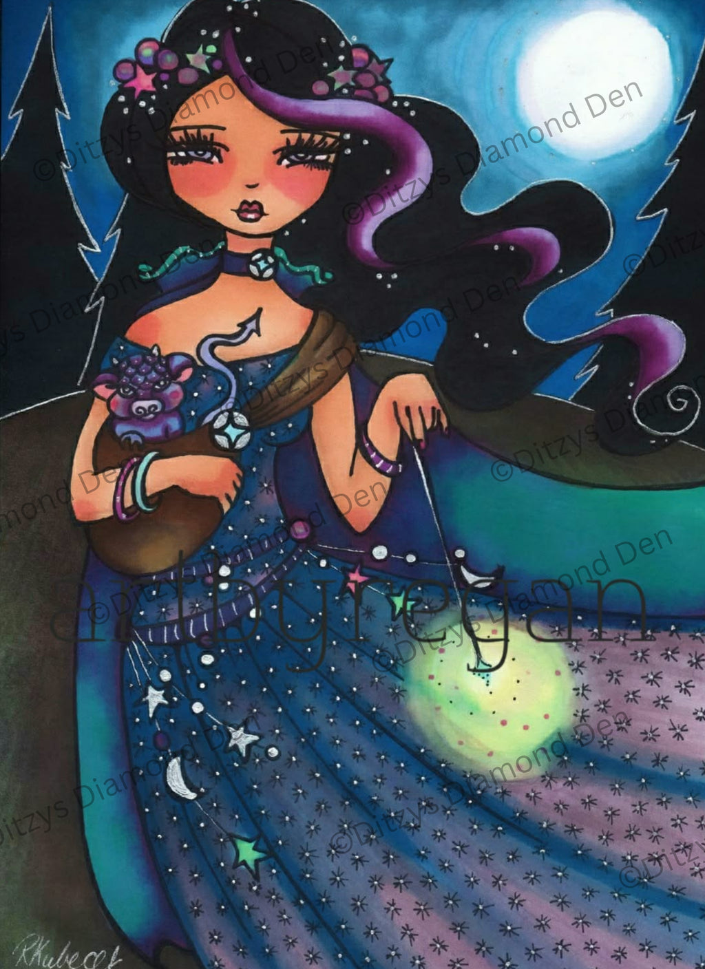 💜Lunar Enchantress by © Regan Kubecek💙 International Orders