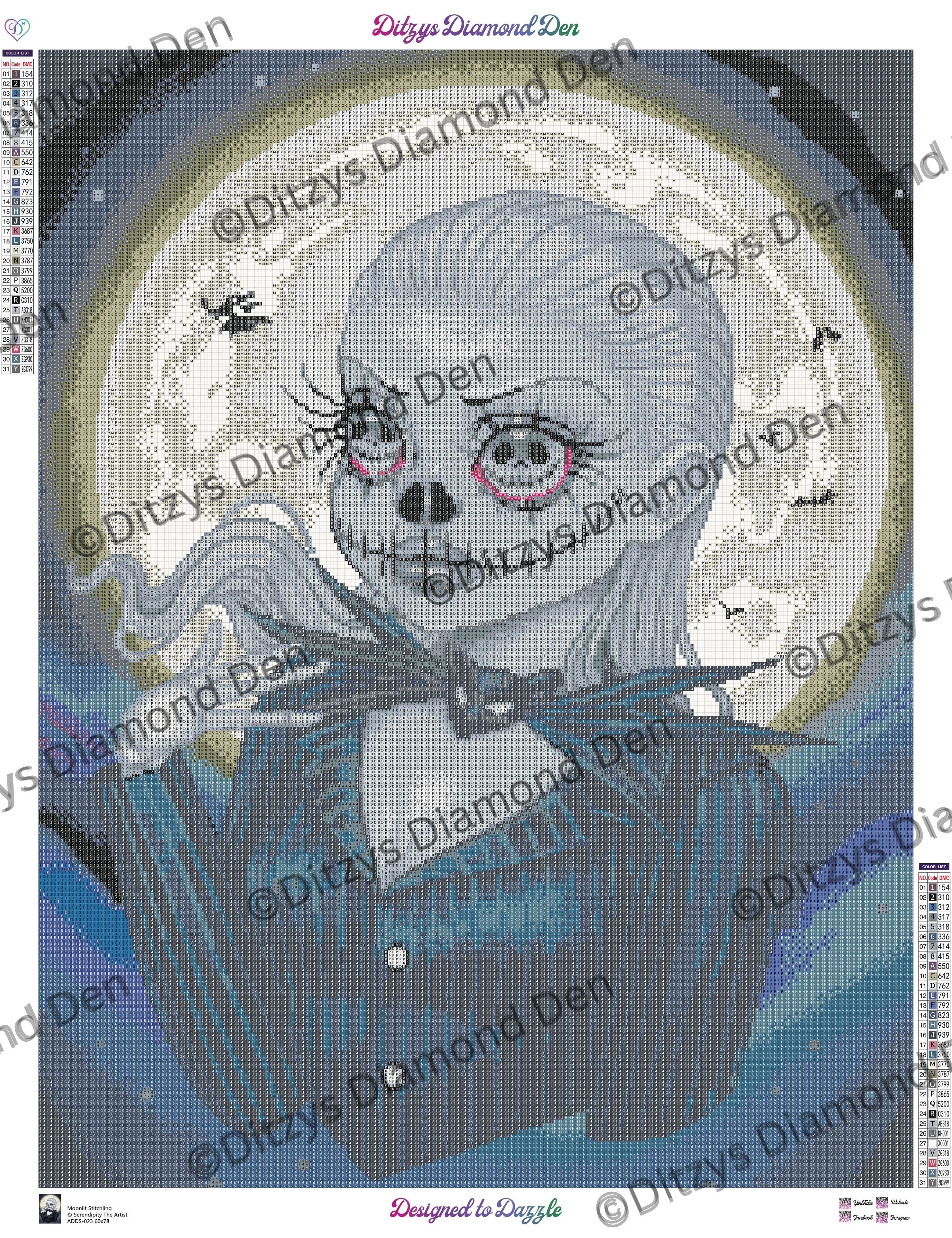 🩶🖤 Moonlit Stitchling by © Serendipity The Artist 🖤🩶 International Orders
