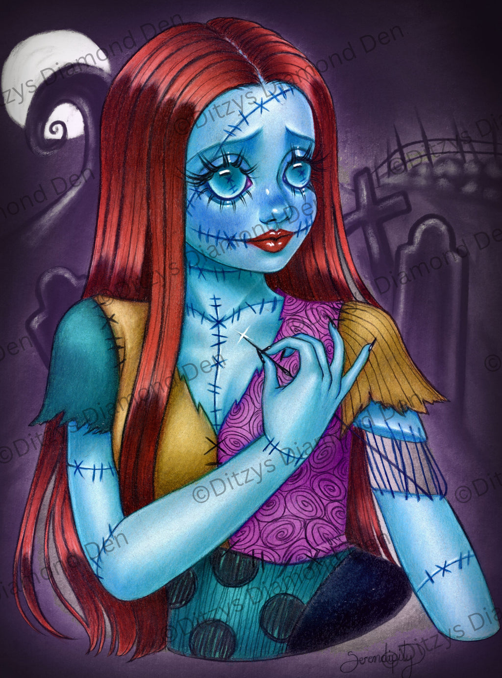 🖤🩶Moonlit Patchling by © Serendipity The Artist 🩶🖤 International Orders