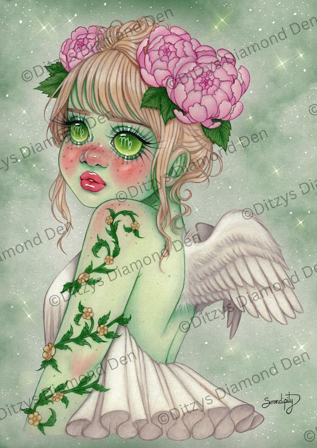 💚 Virgos Ethereal Seraph by © Serendipity The Artist 🩷 International Orders