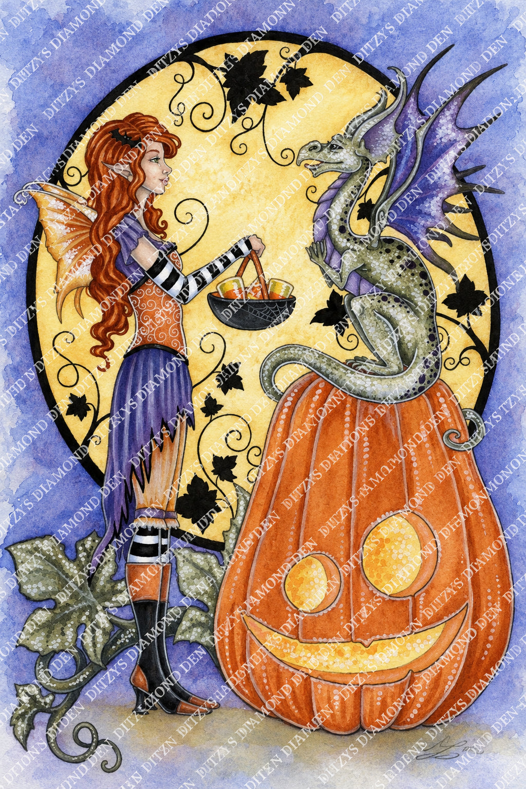 💛🧡 Dragons Love Candy Corn by © Amy Brown 🧡💛 US Orders