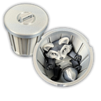 Dumpster Diva – Articulated Desktop Item with Lockable Trash Can