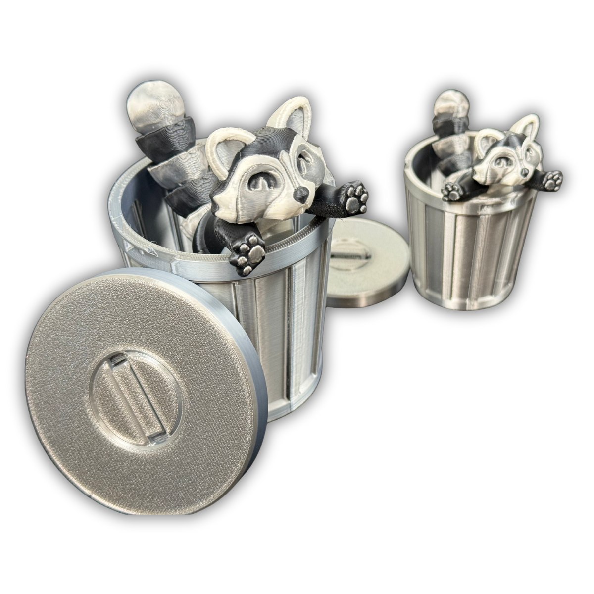 Dumpster Diva – Articulated Desktop Item with Lockable Trash Can