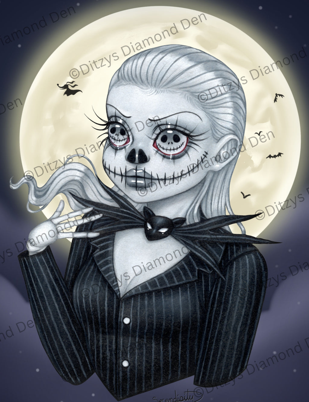 🩶🖤 Moonlit Stitchling by © Serendipity The Artist 🖤🩶 International Orders